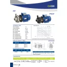 Compass 7 m3/h kapacitású PP házas mágneskuplungos vegyi centrifugál szivattyú Viton, 1 fázis
