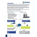 Compass 13 m3/h kapacitású PVDF házas mágneskuplungos vegyi centrifugál szivattyú Viton, 1 fázis