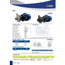 Compass 23,5 m3/h kapacitású PP házas mágneskuplungos vegyi centrifugál szivattyú EPDM, 3 fázis