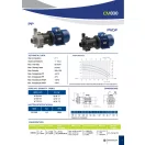 Compass 35 m3/h kapacitású PP házas mágneskuplungos vegyi centrifugál szivattyú Viton, 3 fázis