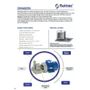 Dragon 10 m3/h kapacitású PVDF házas csúszógyűrűs vegyi centrifugál szivattyú EPDM, 1 fázis