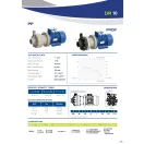 Dragon 10 m3/h kapacitású PVDF házas csúszógyűrűs vegyi centrifugál szivattyú EPDM, 1 fázis