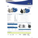 Dragon 10 m3/h kapacitású PVDF házas csúszógyűrűs vegyi centrifugál szivattyú Viton, 3 fázis