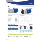 Dragon 25 m3/h kapacitású PVDF házas csúszógyűrűs vegyi centrifugál szivattyú EPDM, 3 fázis