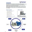 Dragon 25 m3/h kapacitású PVDF házas csúszógyűrűs vegyi centrifugál szivattyú Viton, 3 fázis