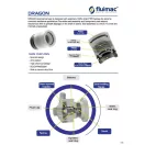 Dragon 25 m3/h kapacitású PVDF házas csúszógyűrűs vegyi centrifugál szivattyú Viton, 3 fázis