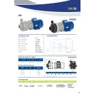 Dragon 30 m3/h kapacitású PVDF házas csúszógyűrűs vegyi centrifugál szivattyú EPDM, 3 fázis