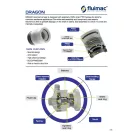 Dragon 40 m3/h kapacitású PVDF házas csúszógyűrűs vegyi centrifugál szivattyú EPDM, 3 fázis