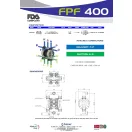 Fluimac Phonix 380 l/perces rozsdamentes acél, élelmiszeripari, nagy átömlésű, csappantyús membránszivattyú