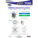 Fluimac Phonix 700 l/perces rozsdamentes acél, élelmiszeripari, nagy átömlésű, csappantyús membránszivattyú