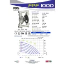 Fluimac Phonix 1000 l/perces rozsdamentes acél, élelmiszeripari, nagy átömlésű, csappantyús membránszivattyú