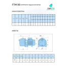 FTM99 3,5 m3/h kapacitású, önfelszívó, rozsdamentes centrifugálszivattyú, SIC/SIC/Viton