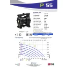 Fluimac Phoenix 55 l/perces PVDF házas teflonmembrános membránszivattyú extrém vegyi ellenállással