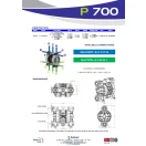Fluimac Phoenix 700 l/perces PVDF házas teflonmembrános membránszivattyú extrém vegyi ellenállással